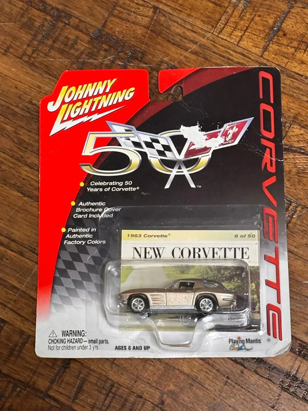 Johnny Lightning 50 Years Of Corvette Limited Gold 1963 63 Coupe Corvette 6/50